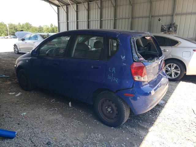 KL1TD66657B718942 - 2007 CHEVROLET AVEO BASE BLUE photo 2