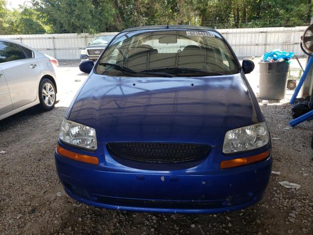 KL1TD66657B718942 - 2007 CHEVROLET AVEO BASE BLUE photo 5