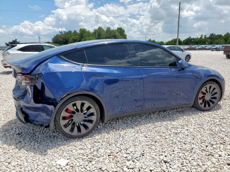 5YJYGDEF9MF151400 - 2021 TESLA MODEL Y BLUE photo 3