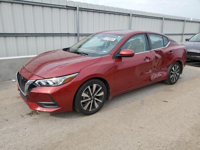 3N1AB8CV8NY312149 - 2022 NISSAN SENTRA SV MAROON photo 1