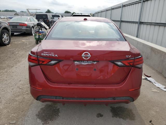 3N1AB8CV8NY312149 - 2022 NISSAN SENTRA SV MAROON photo 6