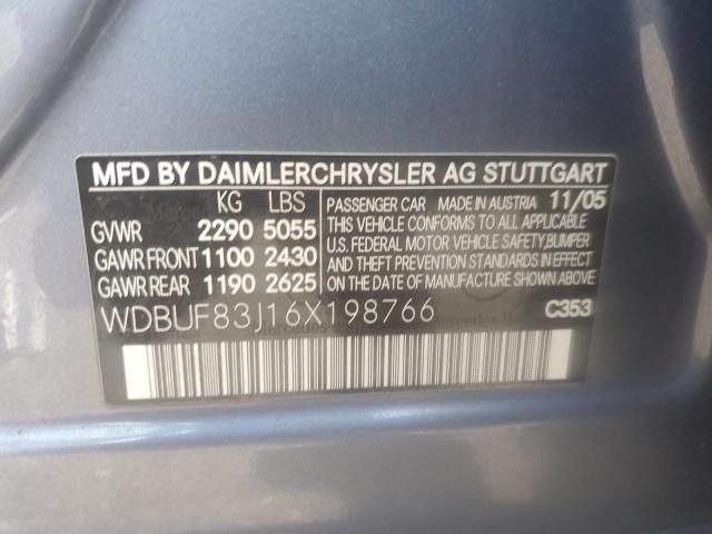 WDBUF83J16X198766 - 2006 MERCEDES-BENZ E 500 4MATIC BLUE photo 12