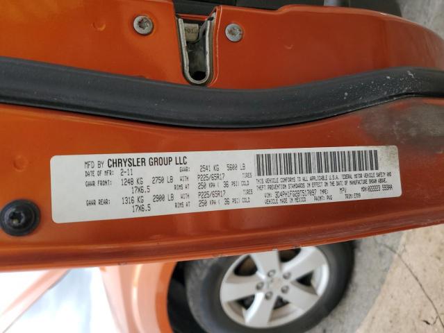 3D4PH1FG2BT517097 - 2011 DODGE JOURNEY MAINSTREET ORANGE photo 14