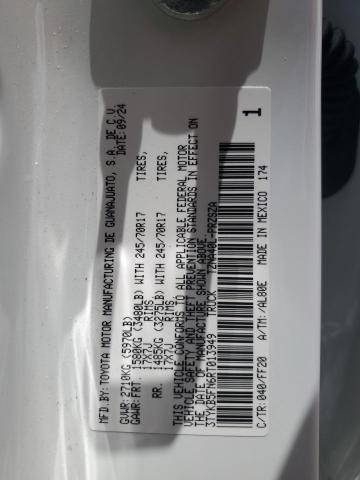 3TYKB5FN6RT013949 - 2024 TOYOTA TACOMA DOUBLE CAB 白色 照片 12