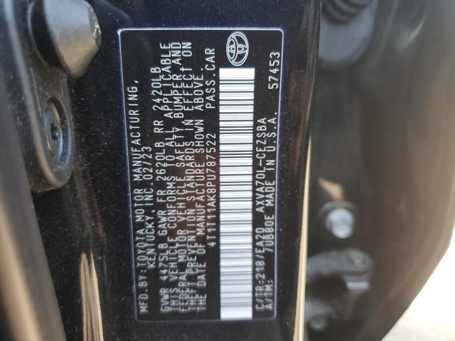 4T1T11AK8PU787522 - 2023 TOYOTA CAMRY SE NIGHT SHADE BLACK photo 12