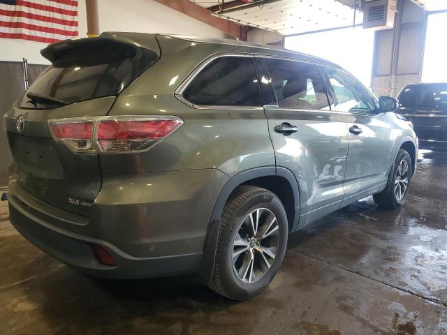 5TDJKRFH0GS355922 - 2016 TOYOTA HIGHLANDER XLE GREEN photo 3