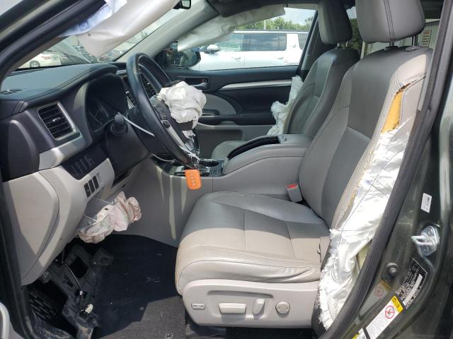 5TDJKRFH0GS355922 - 2016 TOYOTA HIGHLANDER XLE GREEN photo 7