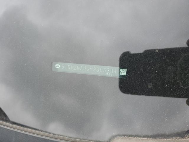 5TDHZRAH0MS086334 - 2021 TOYOTA HIGHLANDER XLE BLUE photo 13