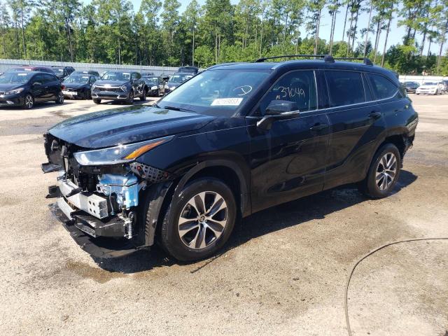 5TDGZRAH6MS535852 - 2021 TOYOTA HIGHLANDER XLE BLACK photo 1