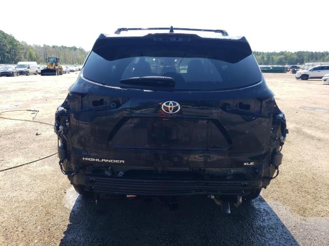 5TDGZRAH6MS535852 - 2021 TOYOTA HIGHLANDER XLE BLACK photo 6