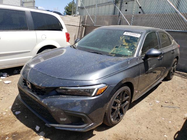 19XFL1H80NE017588 - 2022 HONDA CIVIC SPORT TOURING GRAY photo 1