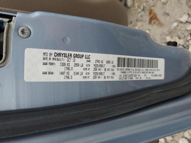 2C4RC1CG4DR571838 - 2013 CHRYSLER TOWN & COU TOURING L BLUE photo 14