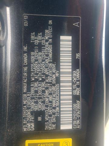 2T2BK1BA3DC202935 - 2013 LEXUS RX 350 BASE შავი ფოტო 13