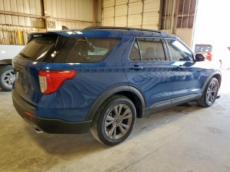 1FMSK7DH9NGB42353 - 2022 FORD EXPLORER XLT BLUE photo 3