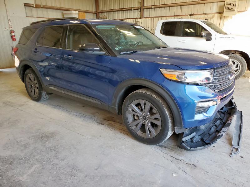 1FMSK7DH9NGB42353 - 2022 FORD EXPLORER XLT BLUE photo 4