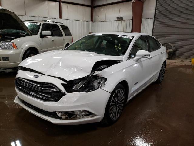 3FA6P0RU9HR300259 - 2017 FORD FUSION TITANIUM HEV WHITE photo 2