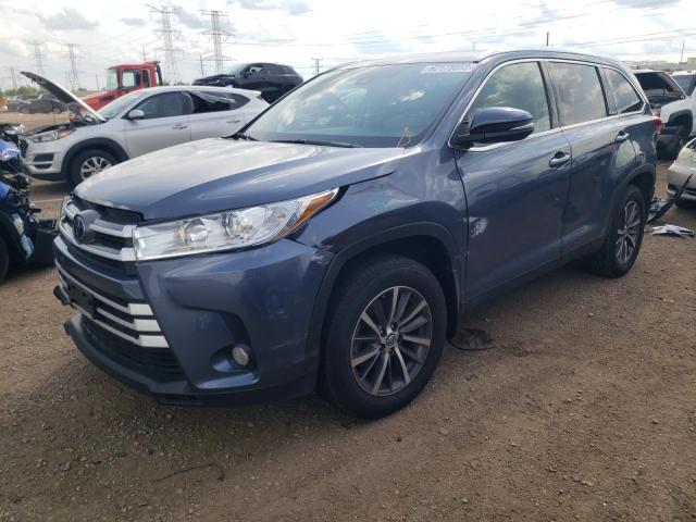 5TDJZRFH2KS729130 - 2019 TOYOTA HIGHLANDER SE BLUE photo 1