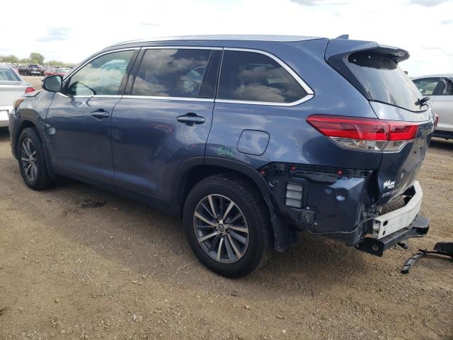 5TDJZRFH2KS729130 - 2019 TOYOTA HIGHLANDER SE BLUE photo 2