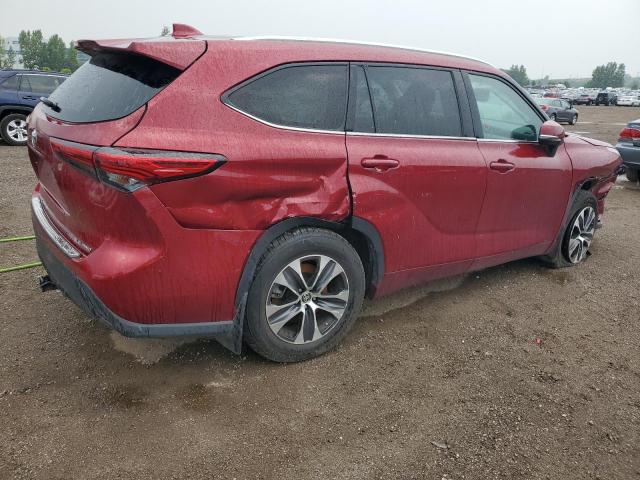 5TDGZRBH8LS017691 - 2020 TOYOTA HIGHLANDER XLE RED photo 3