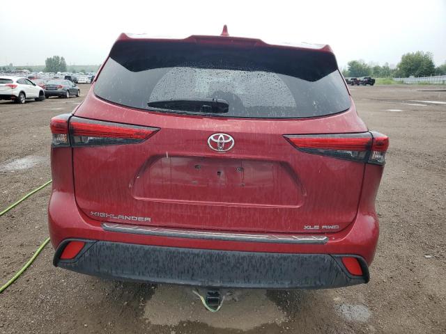 5TDGZRBH8LS017691 - 2020 TOYOTA HIGHLANDER XLE RED photo 6