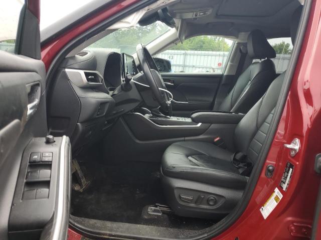 5TDGZRBH8LS017691 - 2020 TOYOTA HIGHLANDER XLE RED photo 7
