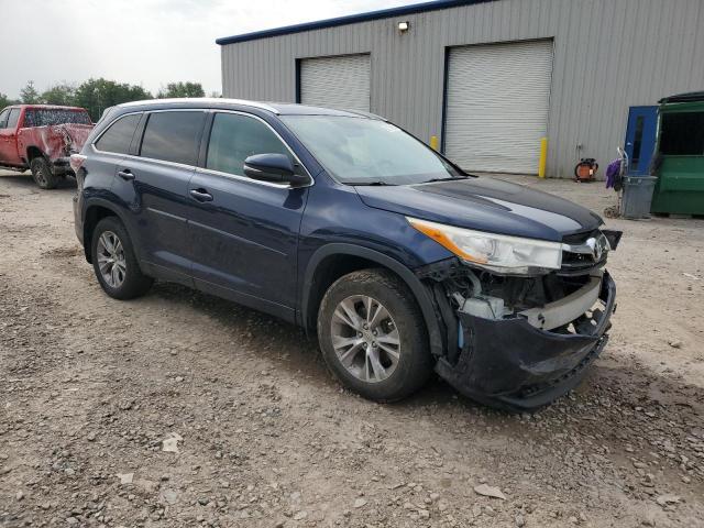 5TDJKRFH8ES010327 - 2014 TOYOTA HIGHLANDER XLE Blau Foto 4