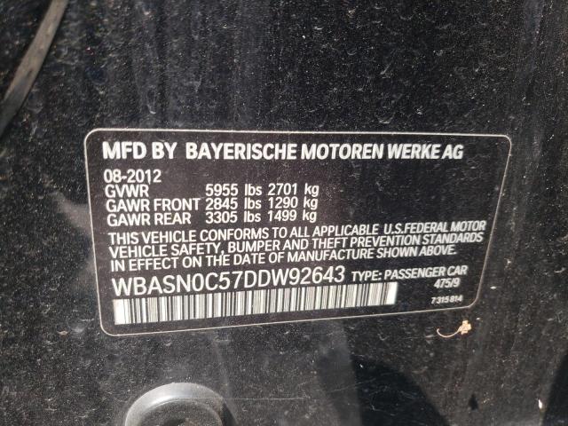 WBASN0C57DDW92643 - 2013 BMW 550 IGT BLACK photo 13