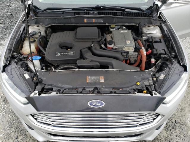 3FA6P0LU4ER383944 - 2014 FORD FUSION SE HYBRID SILVER photo 11