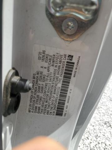 2HGFC4B83LH302332 - 2020 HONDA CIVIC SPORT Biały zdjęcie 12