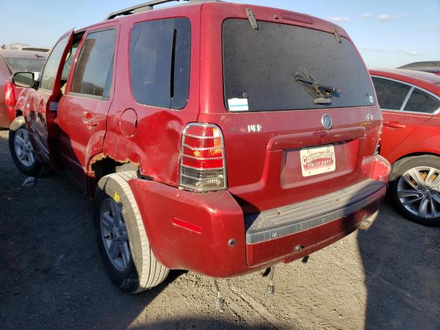 4M2CU98H76KJ12690 - 2006 MERCURY MARINER HEV RED photo 3