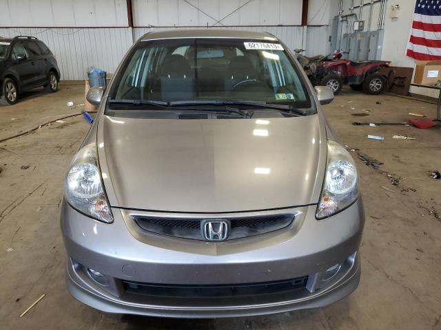 JHMGD38668S052938 - 2008 HONDA FIT SPORT SILVER photo 5