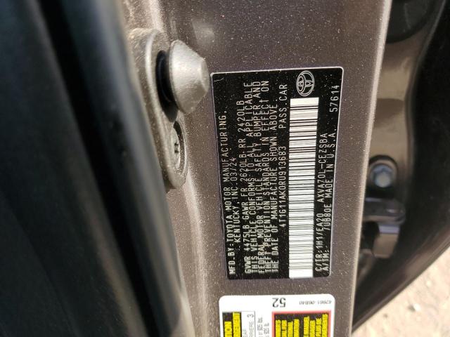 4T1G11AK0RU913683 - 2024 TOYOTA CAMRY SE NIGHT SHADE GRAY photo 12