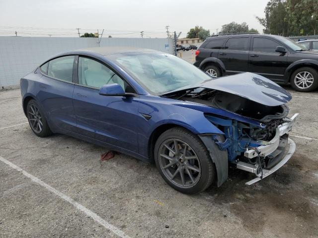 5YJ3E1EB1NF137665 - 2022 TESLA MODEL 3 BLUE photo 4