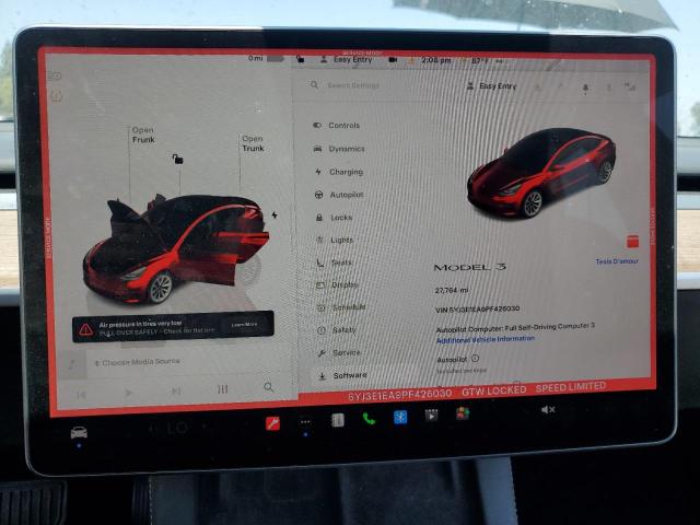 5YJ3E1EA9PF426030 - 2023 TESLA MODEL 3 白色 照片 9