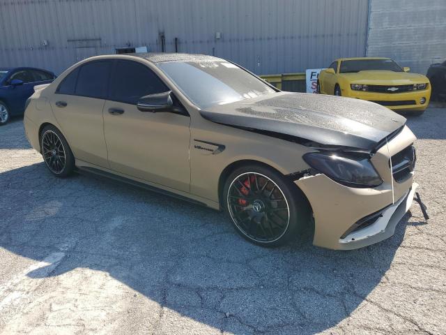 55SWF8HB1JU240365 - 2018 MERCEDES-BENZ C 63 AMG-S TAN photo 4