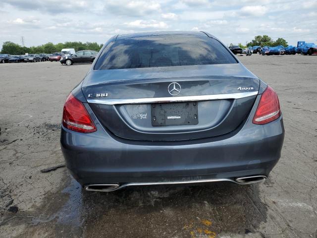 55SWF4KB6FU076040 - 2015 MERCEDES-BENZ C300 300 4MATIC GRAY photo 6