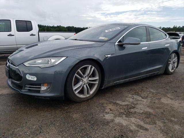 5YJSA1H1XEFP45372 - 2014 TESLA MODEL S Մոխրագույն լուսանկար 1