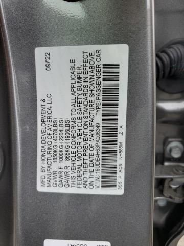 19UDE4H63PA006349 - 2023 ACURA INTEGRA A-SPEC TECH GRAY photo 12