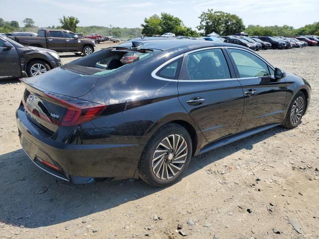 KMHL34JJ1MA021681 - 2021 HYUNDAI SONATA HYBRID BLACK photo 3