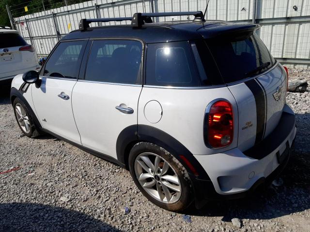 WMWZC5C55DWP31106 - 2013 MINI COOPER S COUNTRYMAN WHITE photo 2