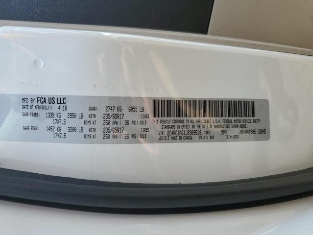 2C4RC1AG1JR309516 - 2018 CHRYSLER PACIFICA L WHITE photo 13