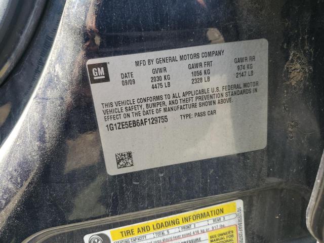 1G1ZE5EB6AF129755 - 2010 CHEVROLET MALIBU LTZ ლურჯი ფოტო 12