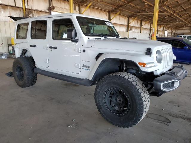 1C4JJXP69MW800562 - 2021 JEEP WRANGLER U SAHARA 4XE WHITE photo 4