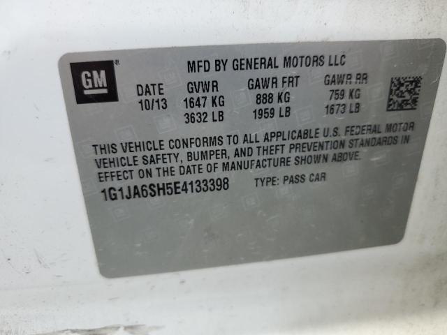 1G1JA6SH5E4133398 - 2014 CHEVROLET SONIC LS 白色 照片 12