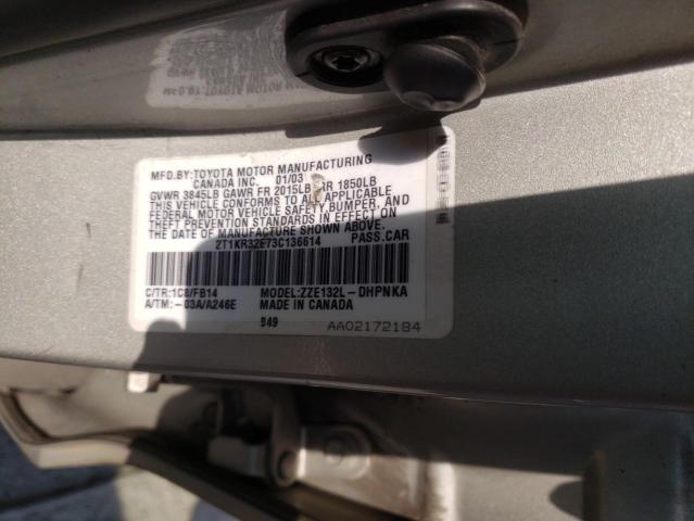2T1KR32E73C136614 - 2003 TOYOTA MATRIX XR 银色 照片 13
