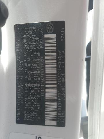 4T1C11AK9PU812024 - 2023 TOYOTA CAMRY LE WHITE photo 13