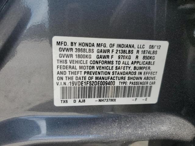 19VDE1F52DE009400 - 2013 ACURA ILX 20 PREMIUM GRAY photo 13