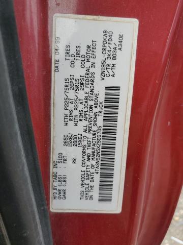 4TASN92N5XZ509705 - 1999 TOYOTA TACOMA XTRACAB PRERUNNER მუქწითელი ფოტო 12