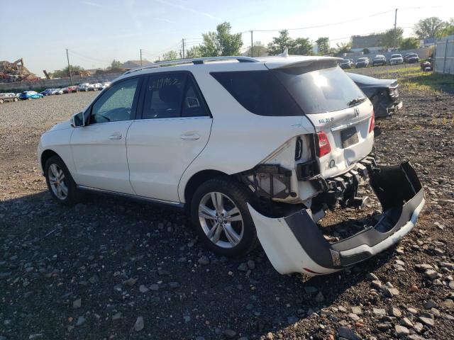 4JGDA5HB7FA593856 - 2015 MERCEDES-BENZ ML350 350 4MATIC WHITE photo 2