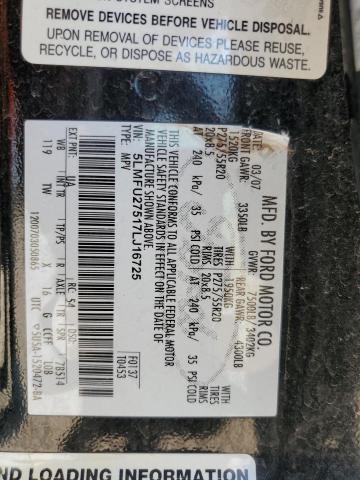 5LMFU27517LJ16725 - 2007 LINCOLN NAVIGATOR 黑色 照片 13